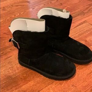 UGG Black Remora Buckle Boots